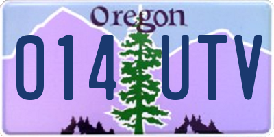 OR license plate 014UTV