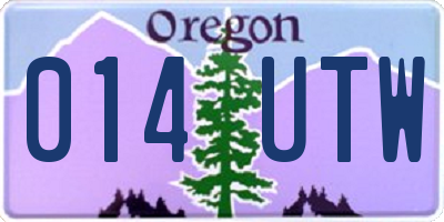 OR license plate 014UTW