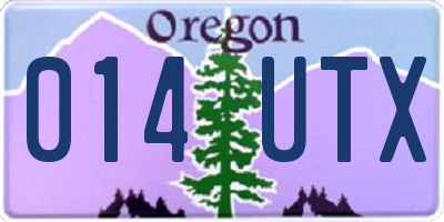 OR license plate 014UTX