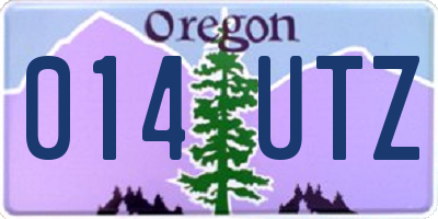 OR license plate 014UTZ