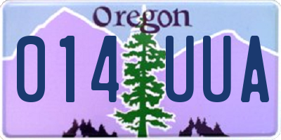 OR license plate 014UUA