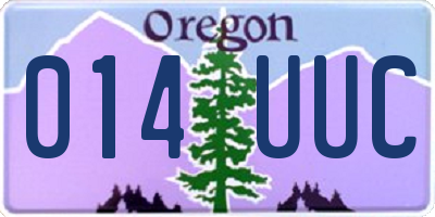OR license plate 014UUC