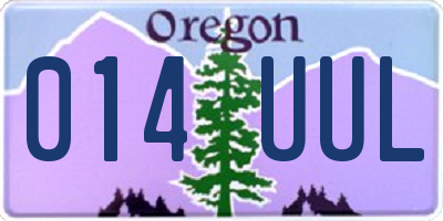 OR license plate 014UUL