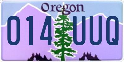 OR license plate 014UUQ