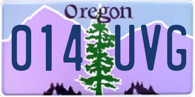 OR license plate 014UVG