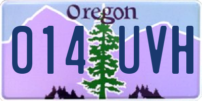 OR license plate 014UVH