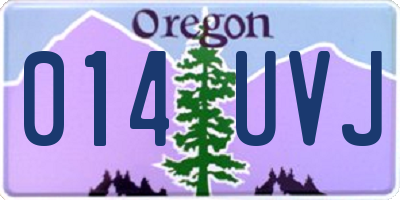 OR license plate 014UVJ