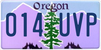 OR license plate 014UVP