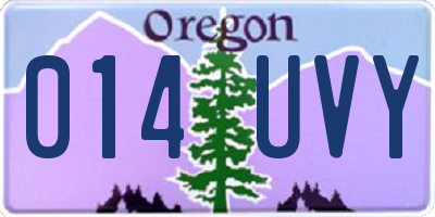 OR license plate 014UVY