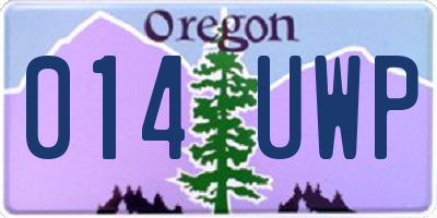 OR license plate 014UWP