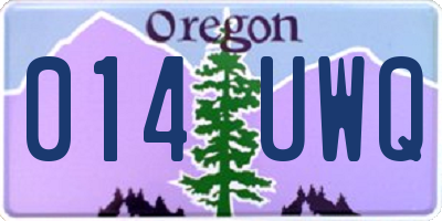 OR license plate 014UWQ