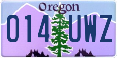 OR license plate 014UWZ