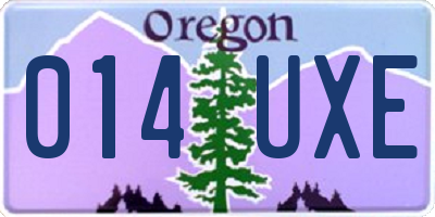 OR license plate 014UXE