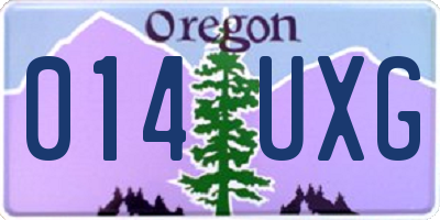 OR license plate 014UXG