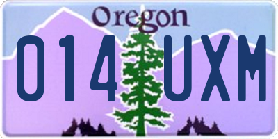 OR license plate 014UXM