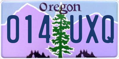 OR license plate 014UXQ