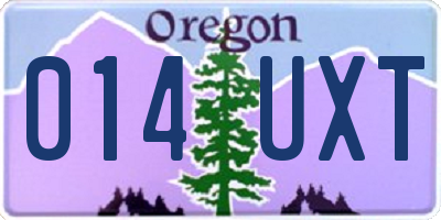 OR license plate 014UXT