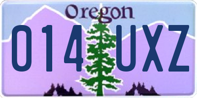 OR license plate 014UXZ