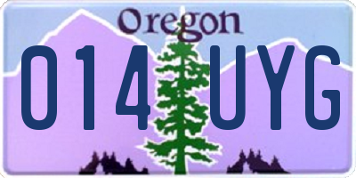 OR license plate 014UYG