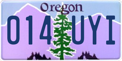 OR license plate 014UYI