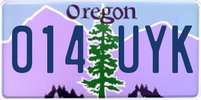 OR license plate 014UYK