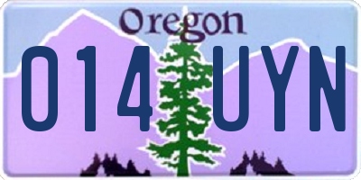 OR license plate 014UYN