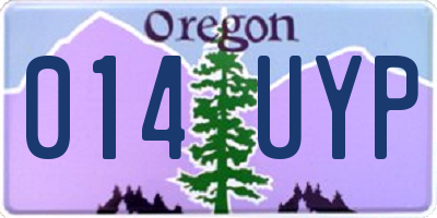 OR license plate 014UYP