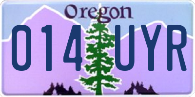 OR license plate 014UYR