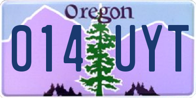 OR license plate 014UYT
