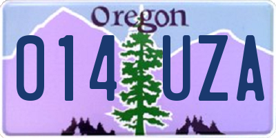 OR license plate 014UZA