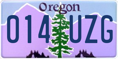 OR license plate 014UZG