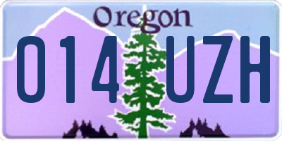 OR license plate 014UZH