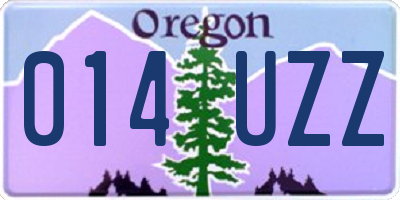 OR license plate 014UZZ