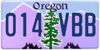 OR license plate 014VBB