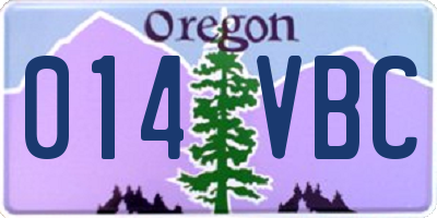 OR license plate 014VBC