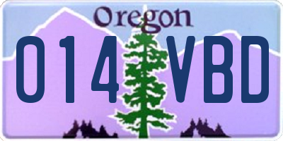 OR license plate 014VBD