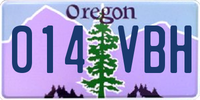 OR license plate 014VBH