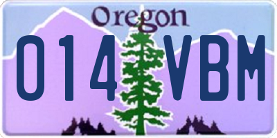 OR license plate 014VBM