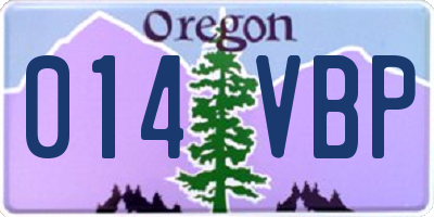 OR license plate 014VBP