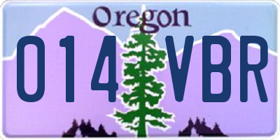 OR license plate 014VBR