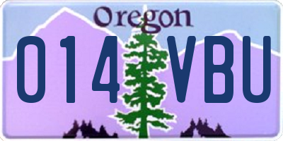 OR license plate 014VBU