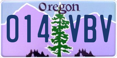 OR license plate 014VBV