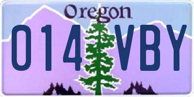 OR license plate 014VBY