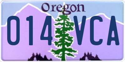 OR license plate 014VCA
