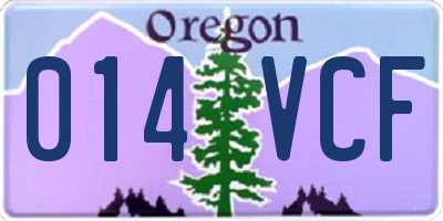 OR license plate 014VCF