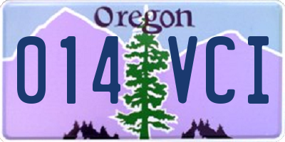 OR license plate 014VCI