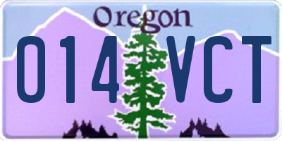OR license plate 014VCT