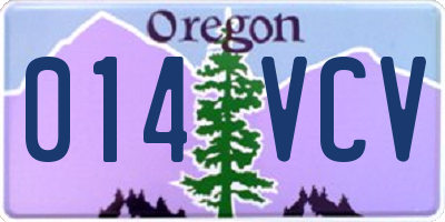 OR license plate 014VCV
