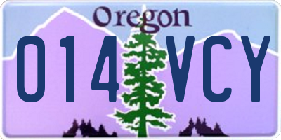 OR license plate 014VCY