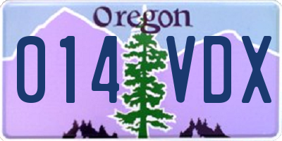 OR license plate 014VDX